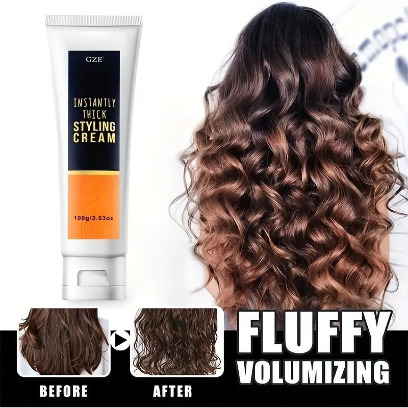 Instantly Thick Styling Cream - Volumizing Hair Cream for Long-Lasting Hold and Definition - Professional Grade Haircare Product