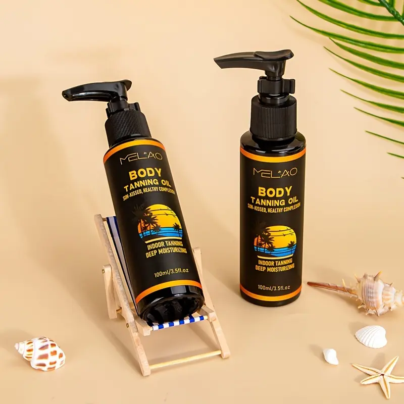MELAO Tanning Oil Tanned Intensifier Get a Faster, Darker Sun Tan From Packed with Ultra Moisturizing Oils to Keep Skin Hydrated
