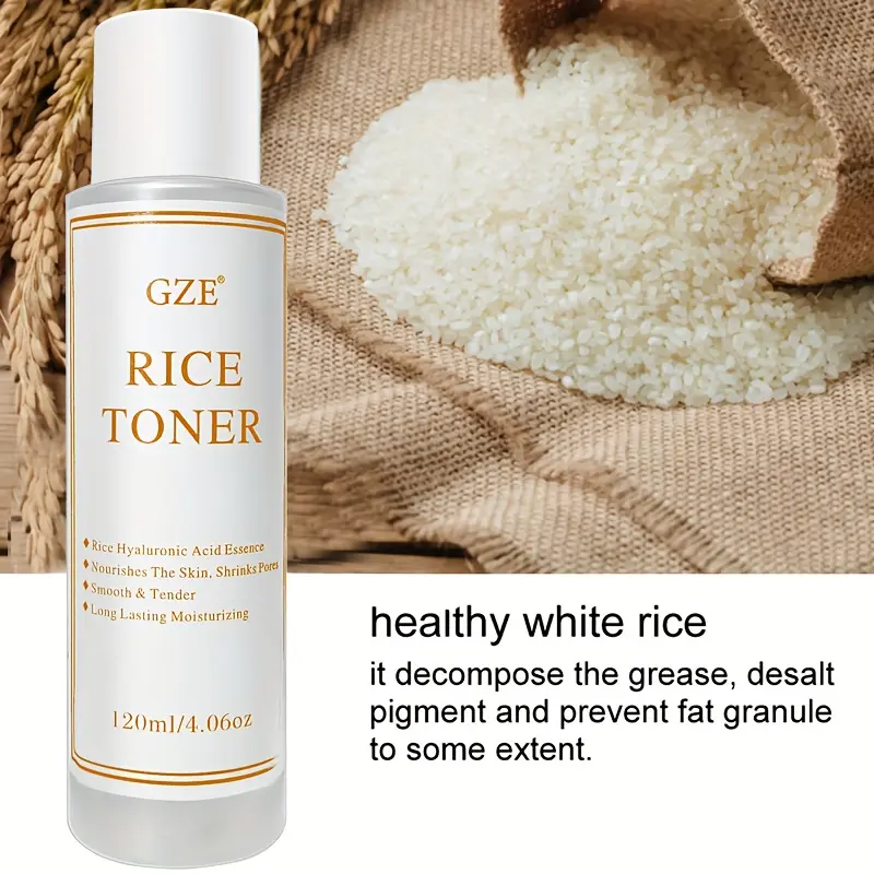 GZE Rice Water Face Toner Essence Moisturizing Toner Nourishing Facial Skin Care Products Rice Toner Skincare Face Anti Aging