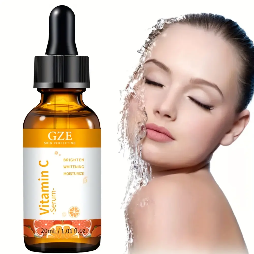 GZE Vitamin C Serum 20% with Hyaluronic Acid and Vitamin E - Anti Aging, Brightening and Hydrating Facial Serum for Skin
