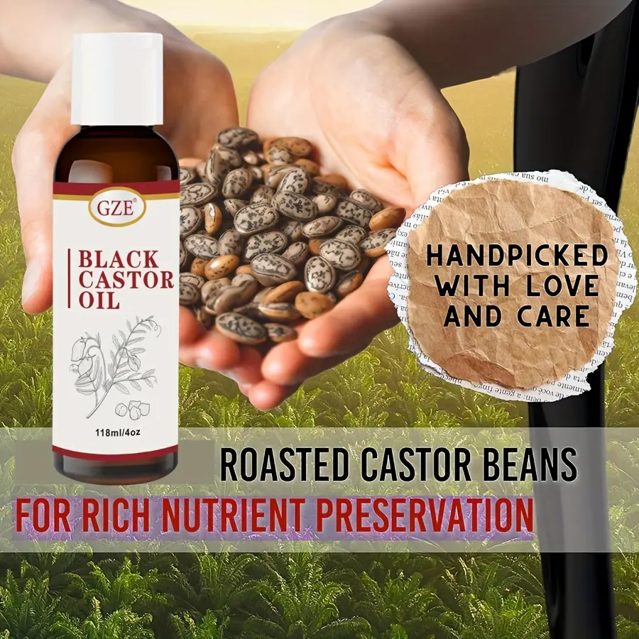 Jamaican Black Castor Oil for Hair Strengthens & Thickens | Body Care - Roasted & Cold-Pressed - Body Massage Oil for Hair