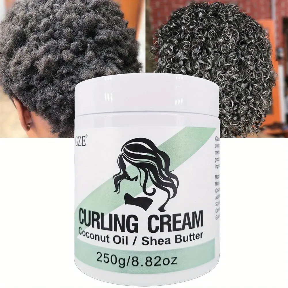 GZE Coconut Curl Defining Cream Defined Bouncy Curls and Frizz-Free Curls Waves- Curl Definition and Hydrates Hair Frizz