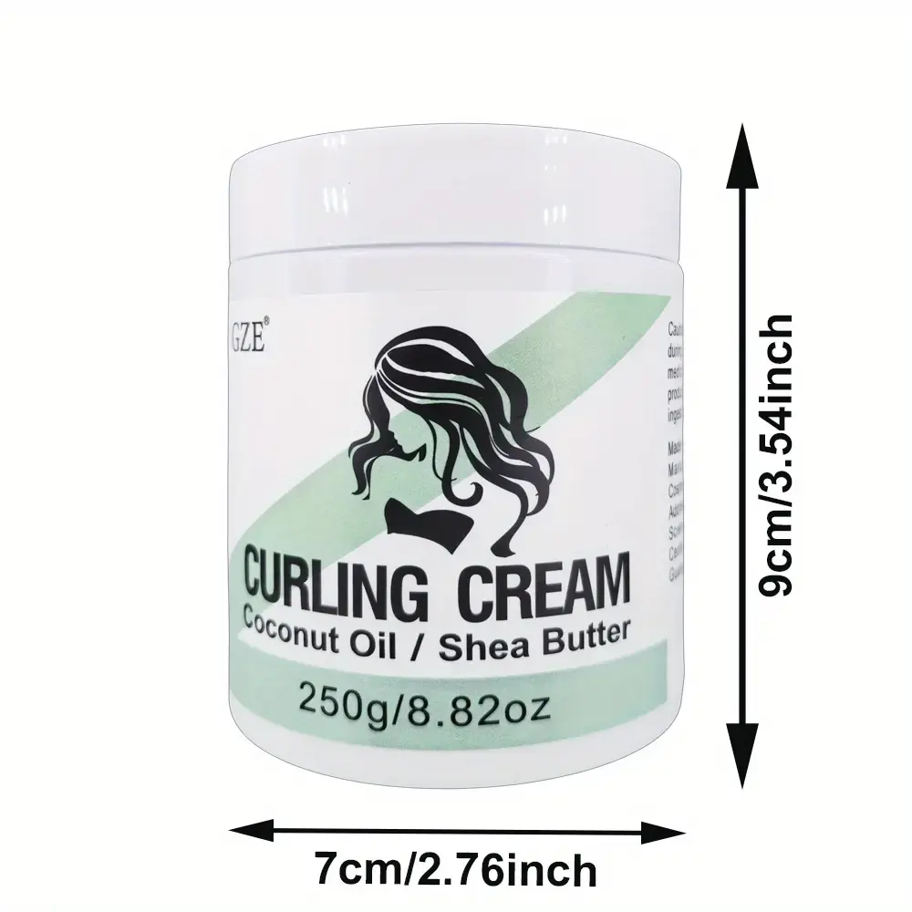 GZE Coconut Curl Defining Cream Defined Bouncy Curls and Frizz-Free Curls Waves- Curl Definition and Hydrates Hair Frizz