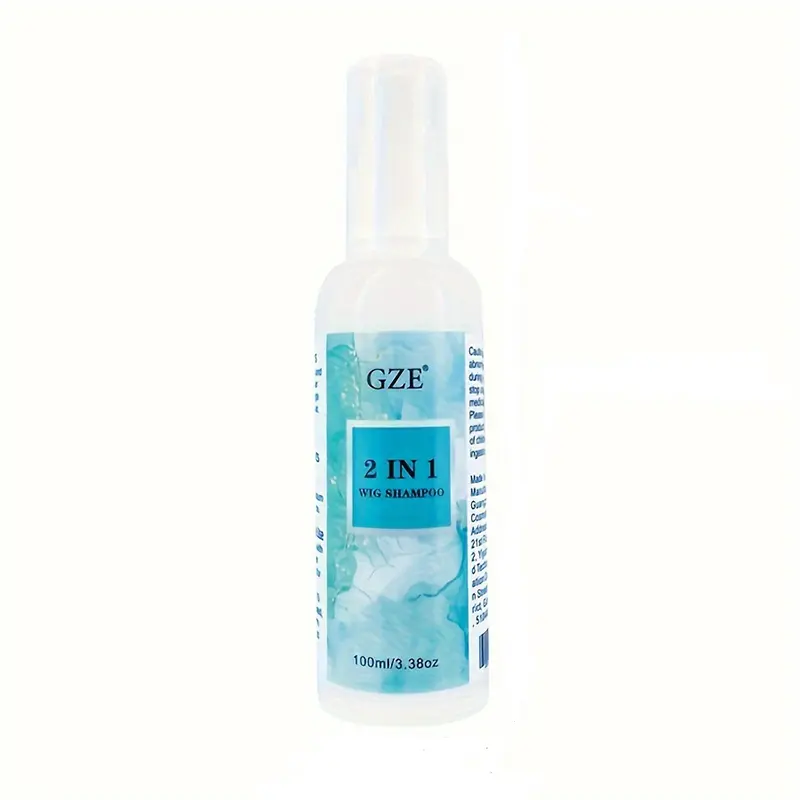 GZE 2 IN 1 Wig Shampoo For Synthetic Hair Soak & Rinse, Deep Cleansing, Revitalizes, Moisturizes