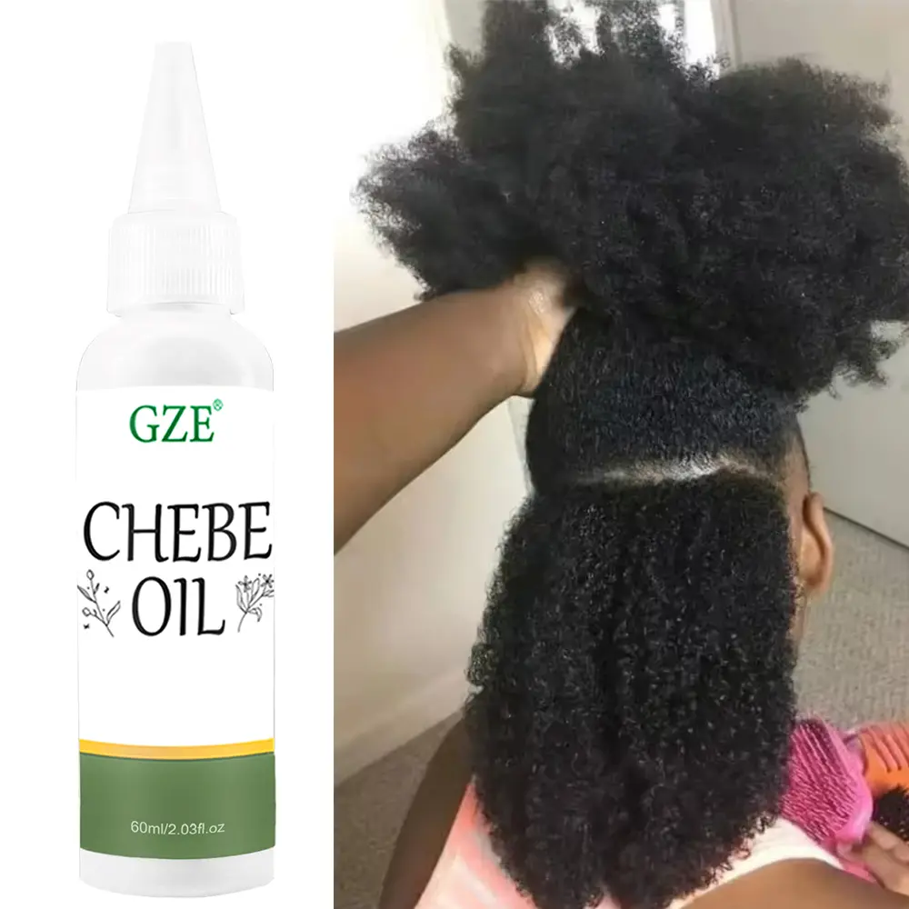 GZE Chebe Hair Oil Made with Chebe Powder - African Chebe Oil for Hair Thickens & Strengthens, Itchy Scalp Relief
