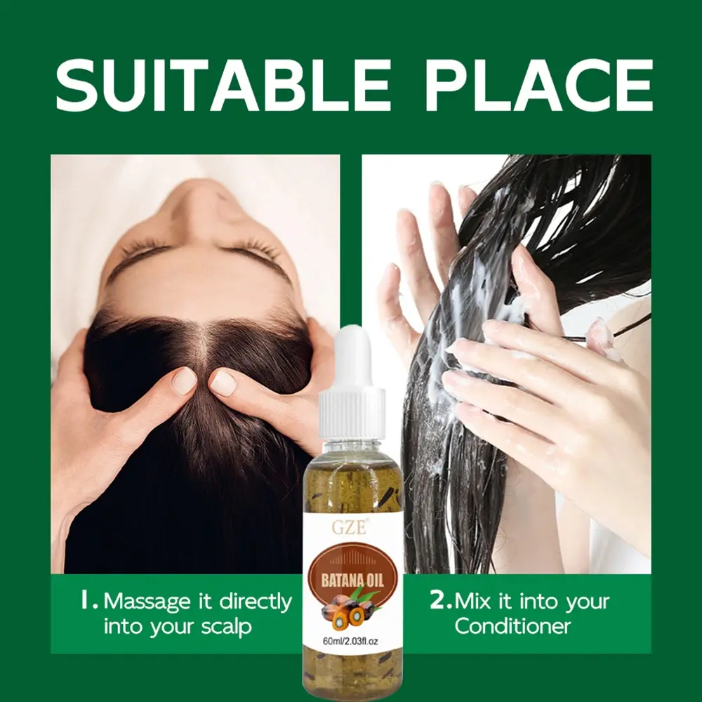 GZE Batana Oil Hair for Thicker, Fuller Hair - Unisex Adult Hair Care Strengthens Hair