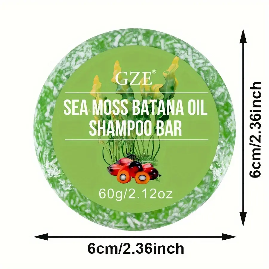 GZE Batana Oil Shampoo Bar Conditioner Bar Set Handmade Deep Cleansing 2 In 1 With Batana Oil Extract Hydrating Travel Size