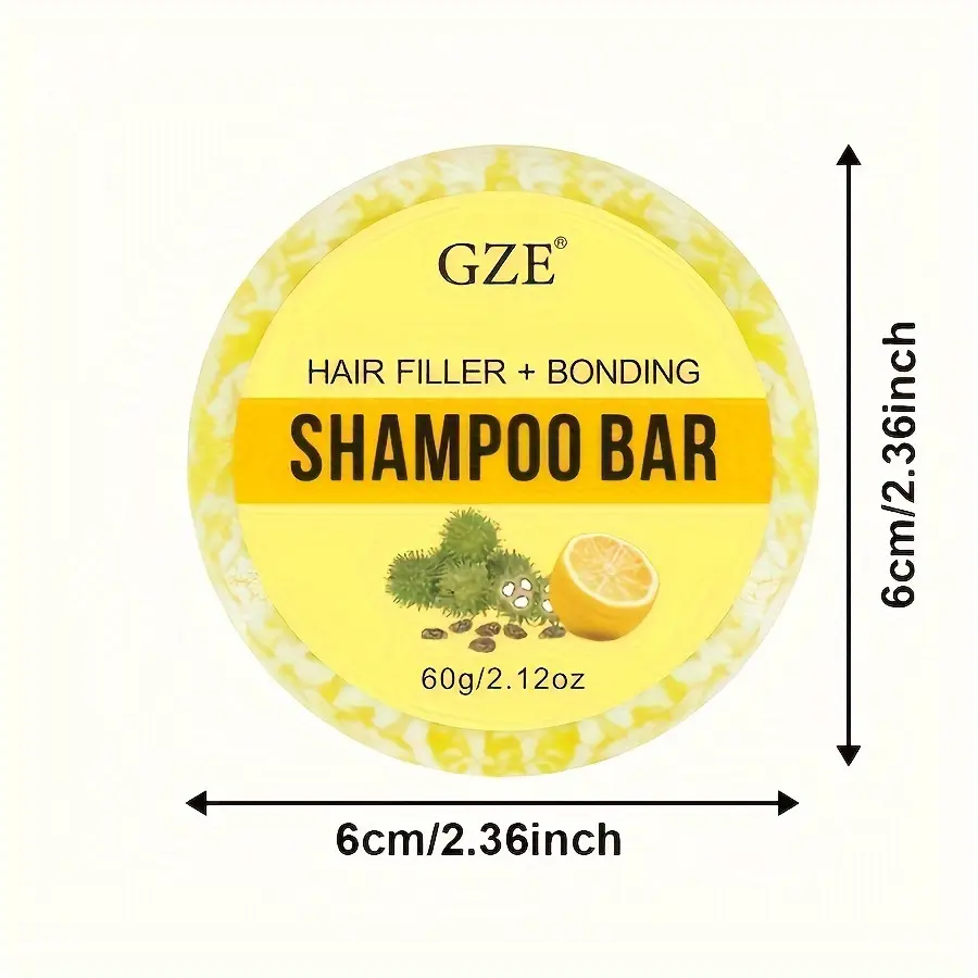 GZE HAIR FILLER BONDING SHAMPOO BAR Peptides + Citric Acid Bond Complex for weak, damaged hair
