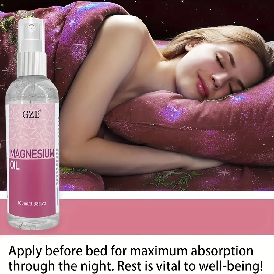 GZE Magnesium Oil Spray Less Itchy - Use as Magnesium Spray Deodorant Get Healthy Hair & Skin and Sleep Better