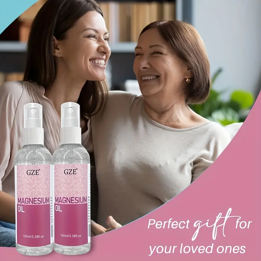 GZE Magnesium Oil Spray Less Itchy - Use as Magnesium Spray Deodorant Get Healthy Hair & Skin and Sleep Better