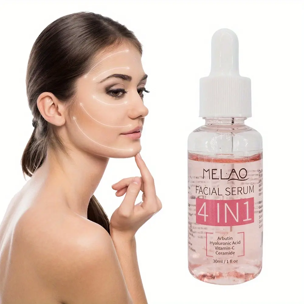 GZE 4 IN 1 Facial Serum Hydrates With Hyaluronic Acid Niacinamide Vitamin C Vitamin E