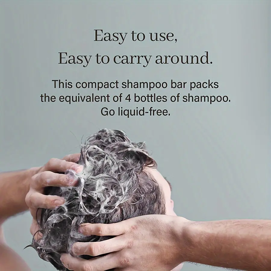 GZE Amino Acid & Olive Oil & Black Rice Shampoo Bar Soap for Hair Grey Reducing, Penetrates Root to Tip