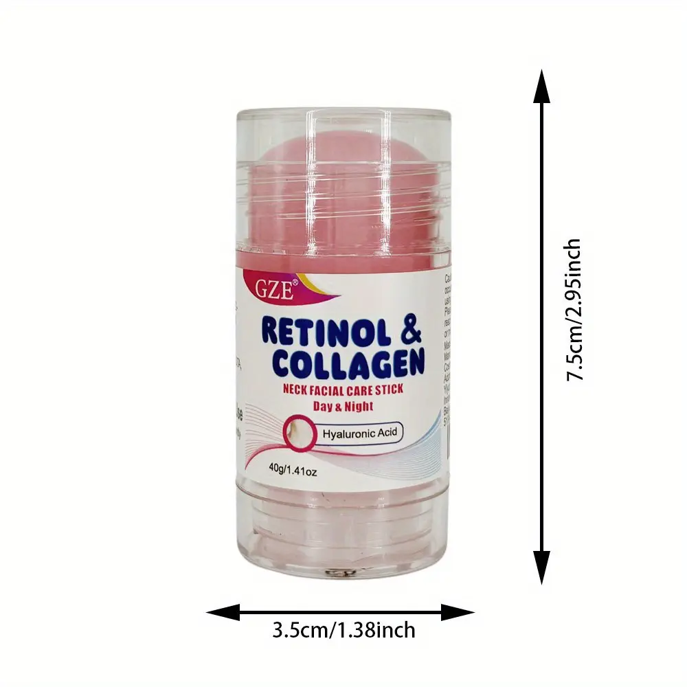 GZE Retinol & Collagen Neck Stick: Facial Moisturizer with Retinol & Collagen Complex, Day & Night Cream - Hydrating Face Cream