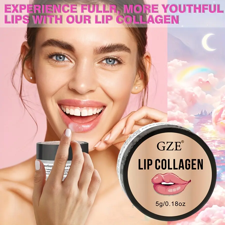 GZE Lip Sleeping Mask(5g), Lip Collagen, Coconut & Castor Lip Mask Overnight, Lip Hydrating Overnight Lip Masks