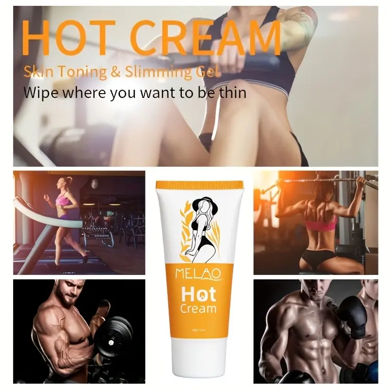 MELAO Hot Cream - Enhances Workout Performance, Firms Skin with Vitamin E, Hyaluronic Acid for All Skin Types
