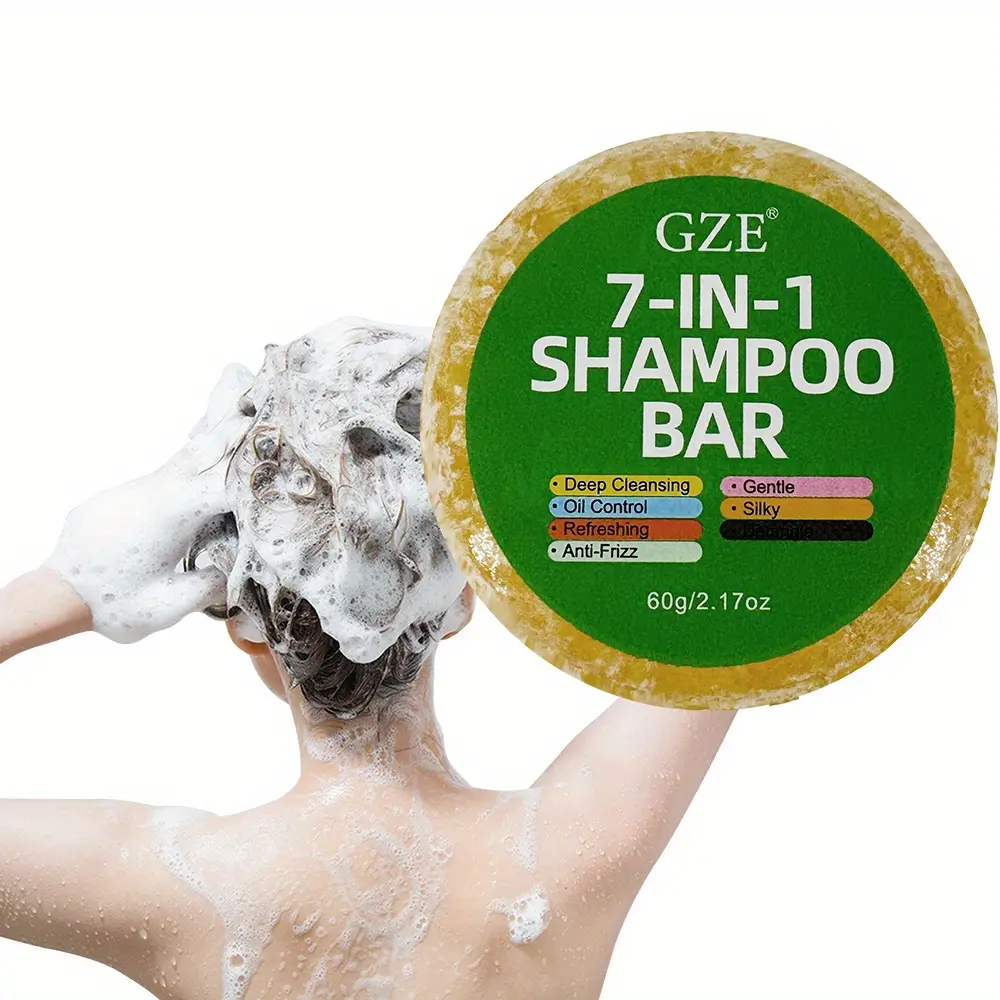 10 PACK Family Set GZE 7-IN-1 Shampoo Bar Deep Cleansing Gentle Oil Control Silky Refreshing Detangle Anti-Frizz