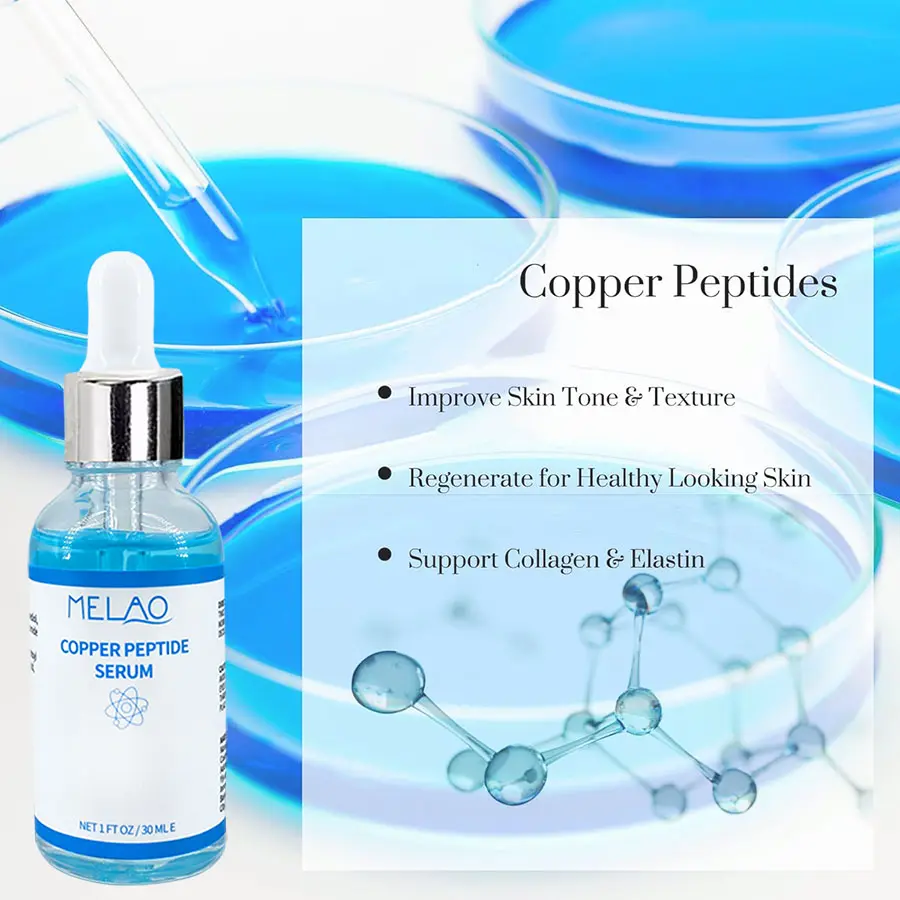 Melao Natural Deep Nourishing Firming Blue Copper Peptide Serum for face Anti Aging Anti Wrinkle
