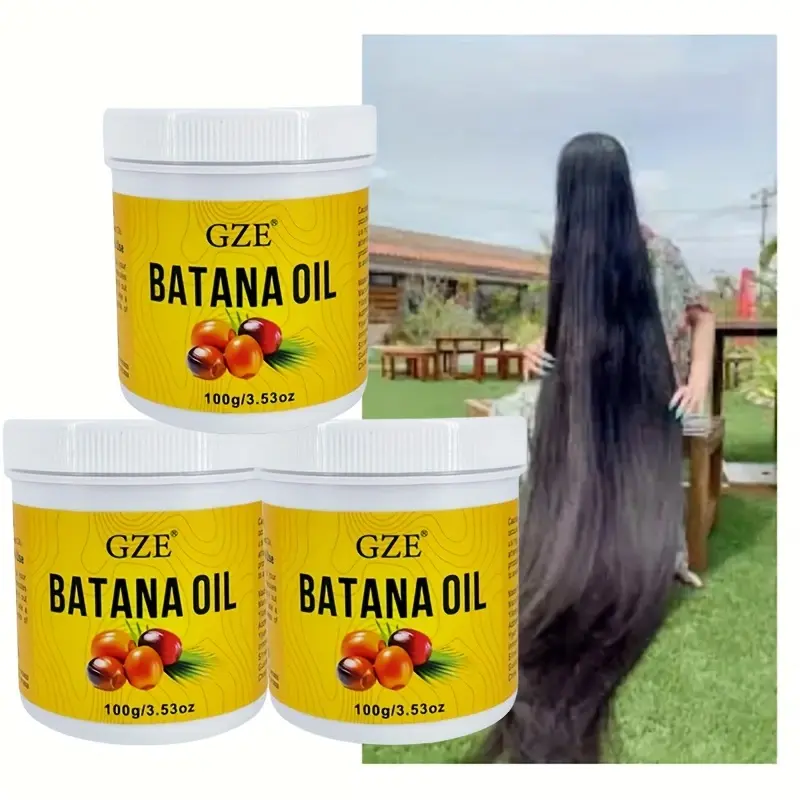 3 Pack GZE Batana Oil Raw Unrefined Moisturizing Scalp And Hair Care