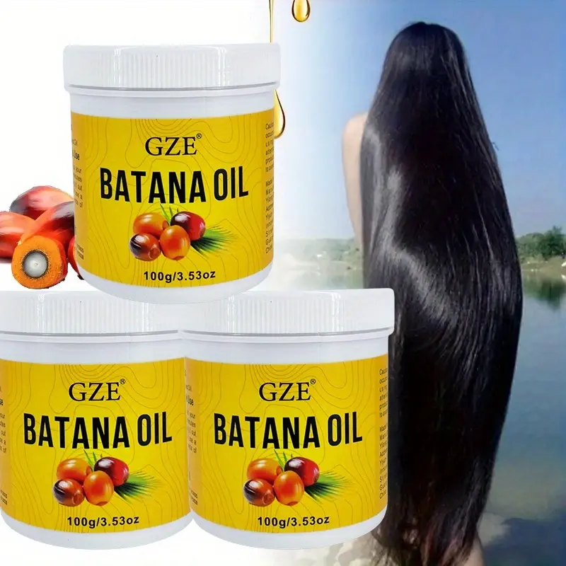3 Pack GZE Batana Oil Raw Unrefined Moisturizing Scalp And Hair Care