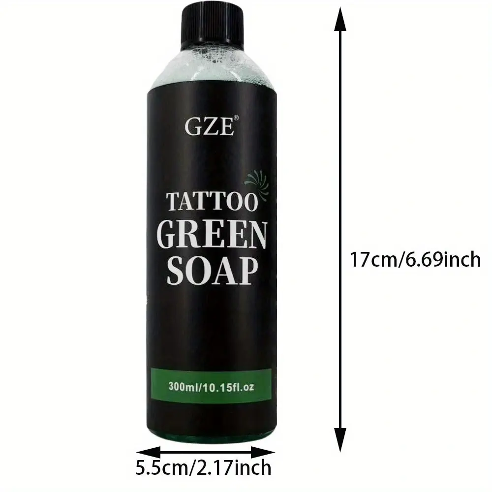 GZE Tattoo Green Soap Deep Cleansing Cleanser For Light Beige Pre And After Tattooing
