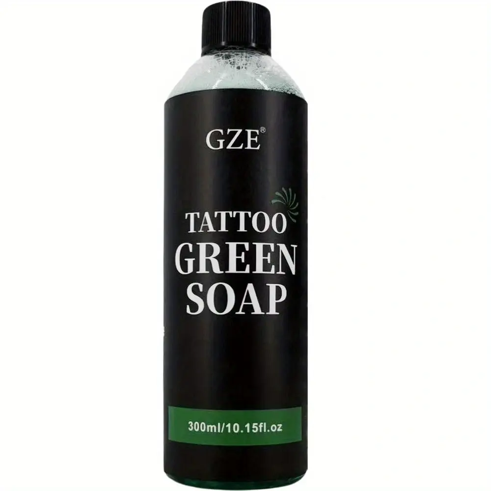 GZE Tattoo Green Soap Deep Cleansing Cleanser For Light Beige Pre And After Tattooing