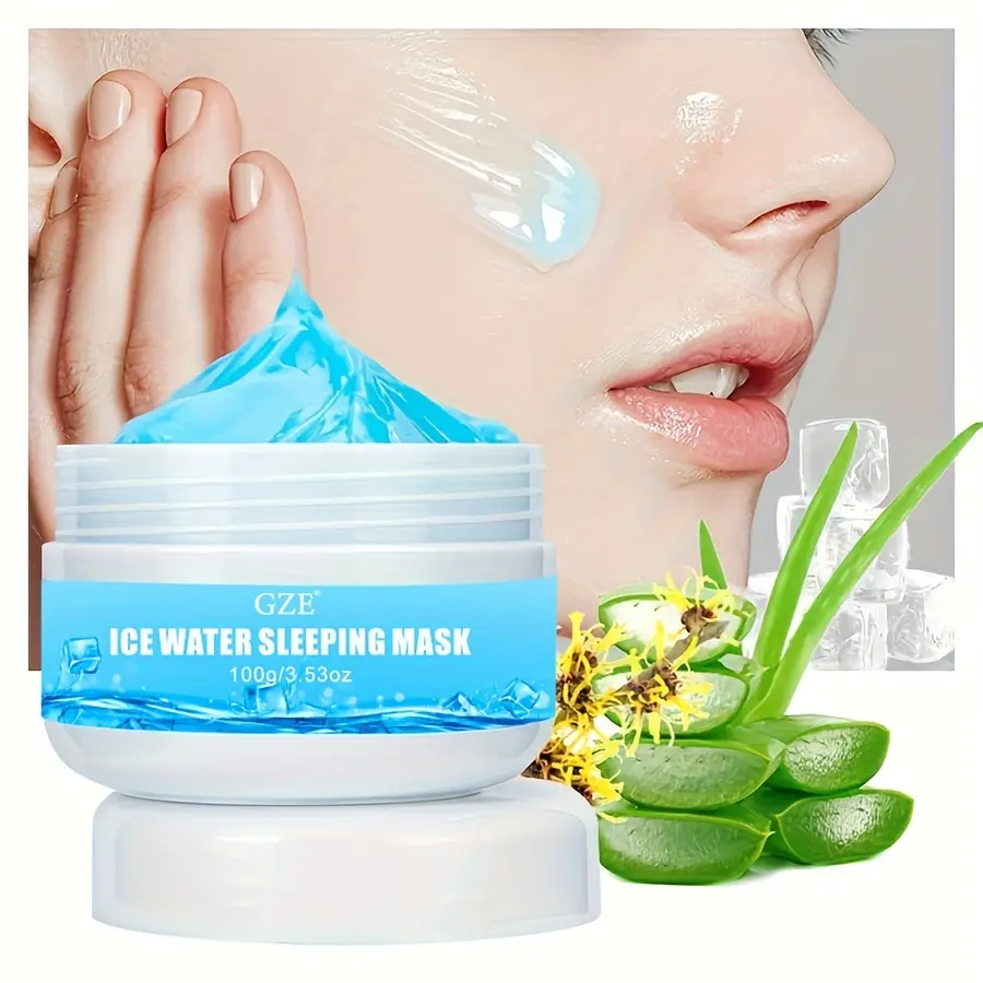 GZE Ice Water Sleeping Mask Beauty Skin 100g for Face Multi-purpose Hydration and Moisturization, Perfect for Dry, Dull