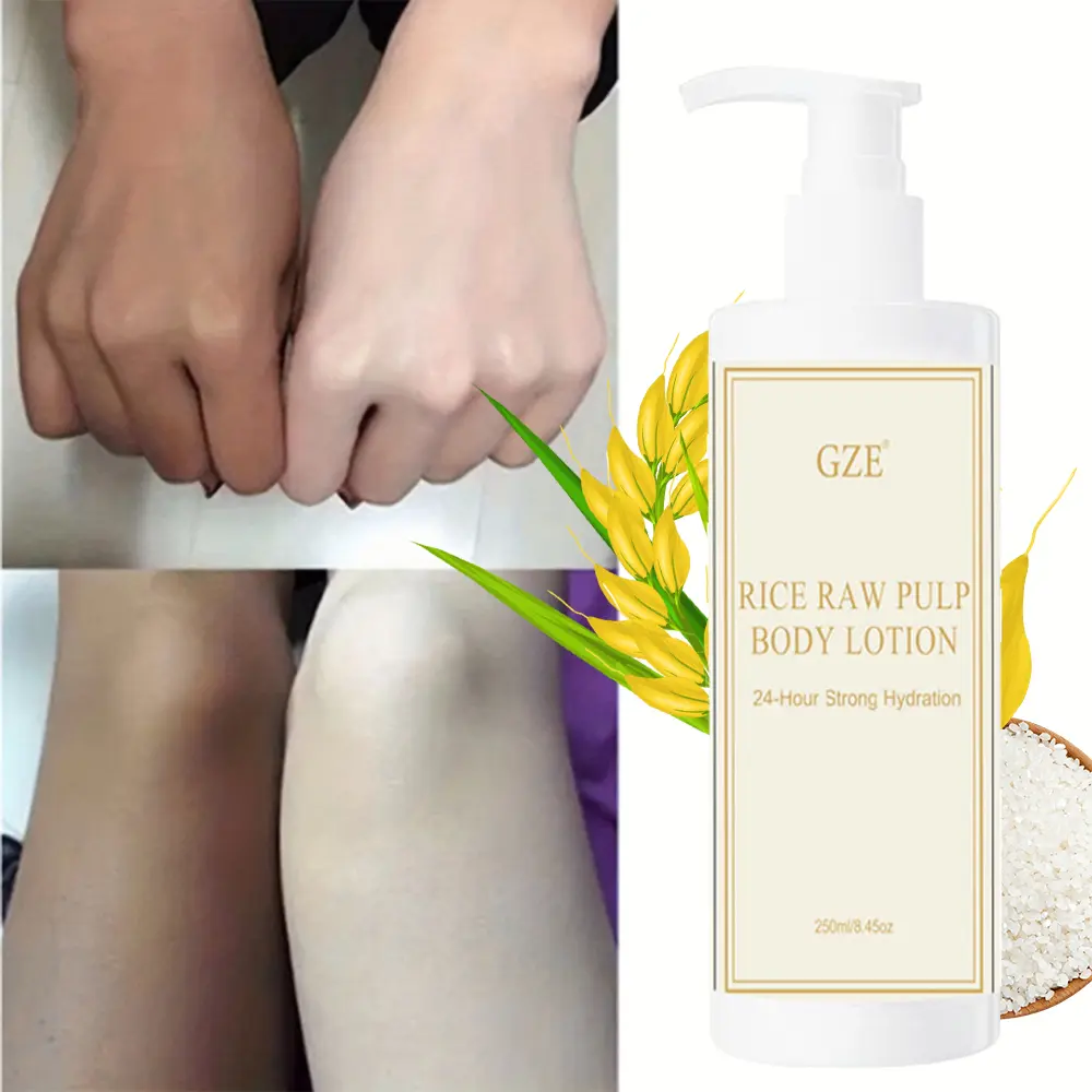 GZE White Rice Body Lotion skincare Exfoliating Moisturizing Brightening Whitening Creams Skin Care Body Exfoliator