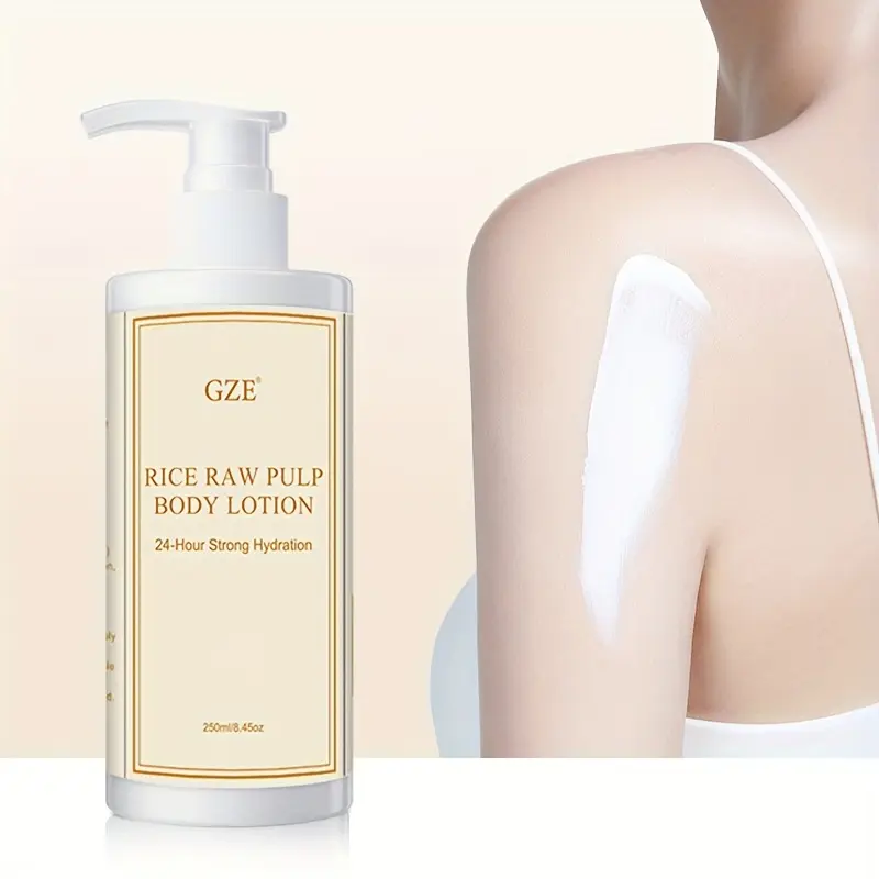 GZE White Rice Body Lotion skincare Exfoliating Moisturizing Brightening Whitening Creams Skin Care Body Exfoliator