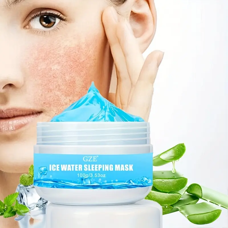 GZE Ice Water Sleeping Mask Beauty Skin 100g for Face Multi-purpose Hydration and Moisturization, Perfect for Dry, Dull