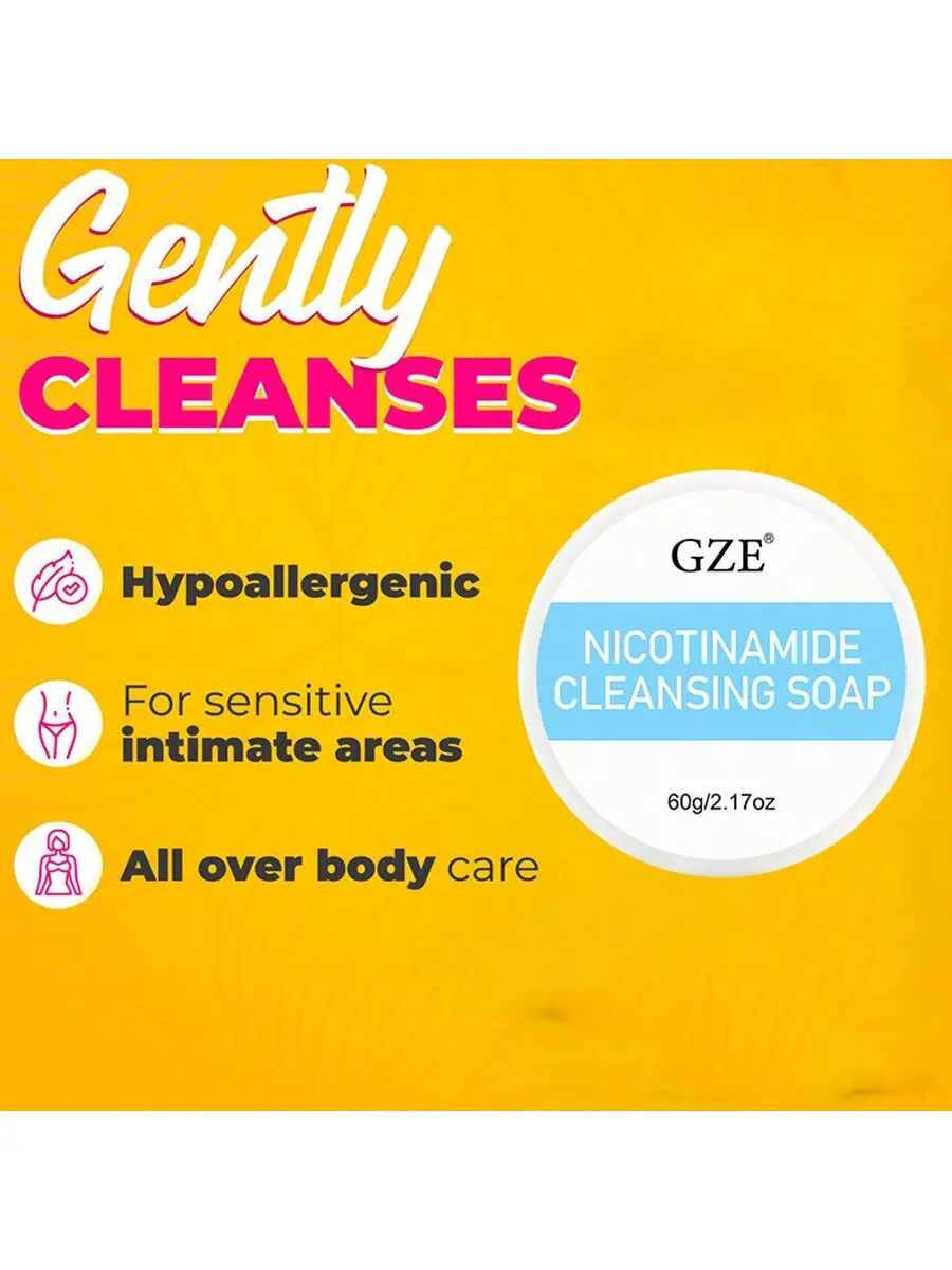 GZE Niacinamide Collagen Handmade Soap Clean Private Parts Remove Odor Dullness Restore Moisture Underarm Knees Triangle Area