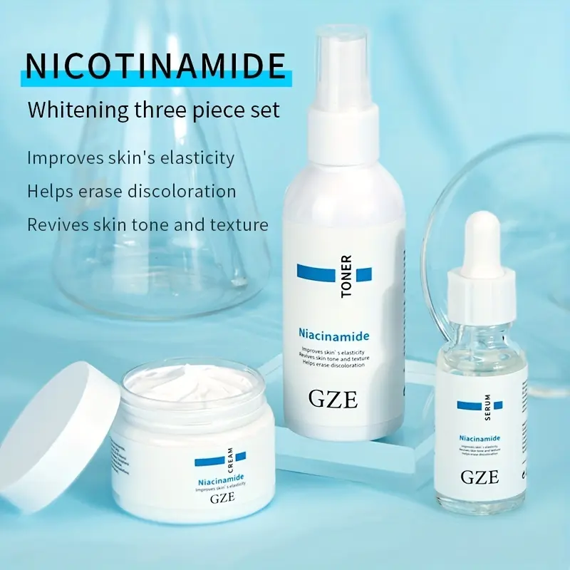 GZE Nicotinamide Whitening Facial Kit for Tan-Pigmented Skin