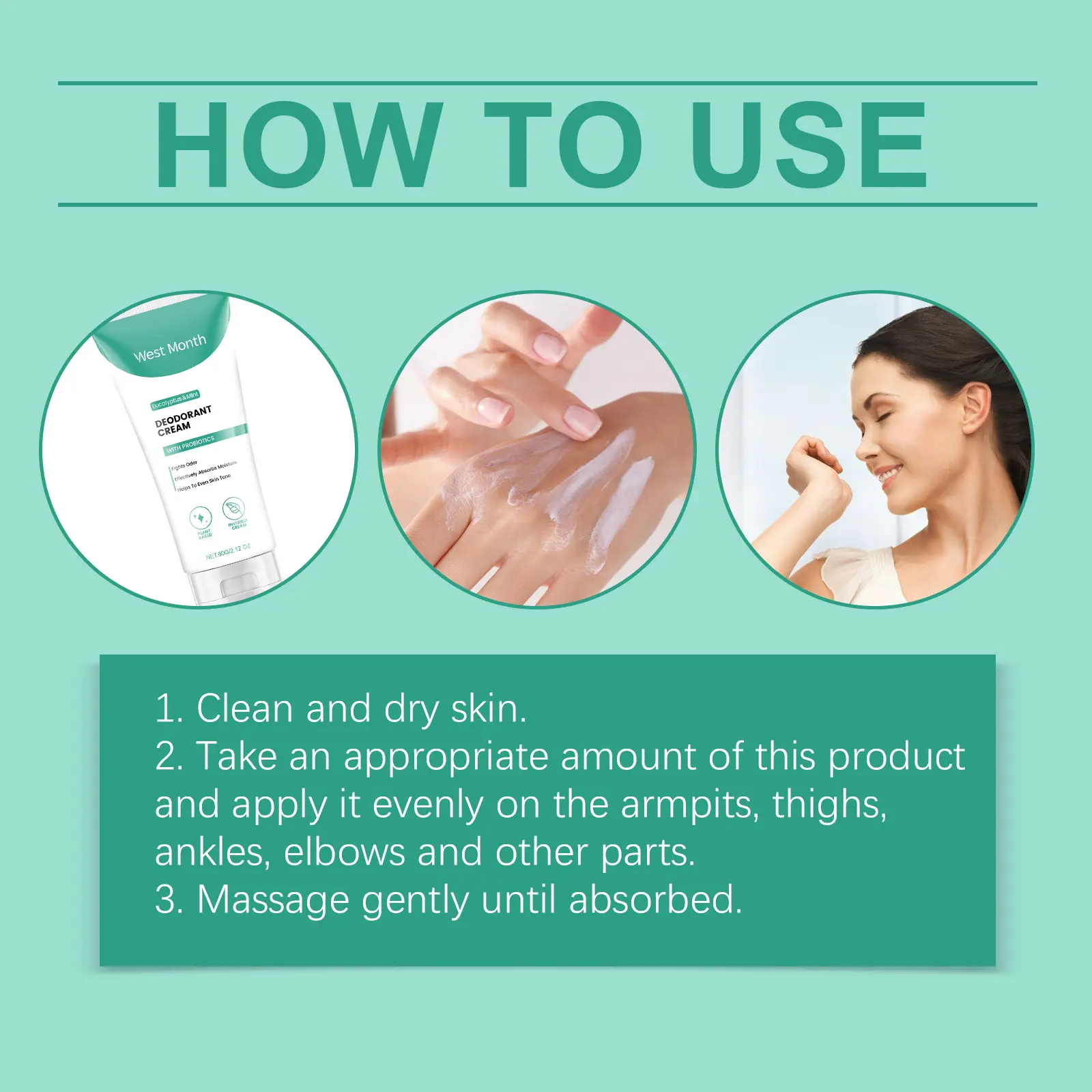 Body Odor Remove Cream Suppressing Bad Odor Long Lasting Aroma Deep Hydration Antioxidant Protection Refreshing Deodorant Cream