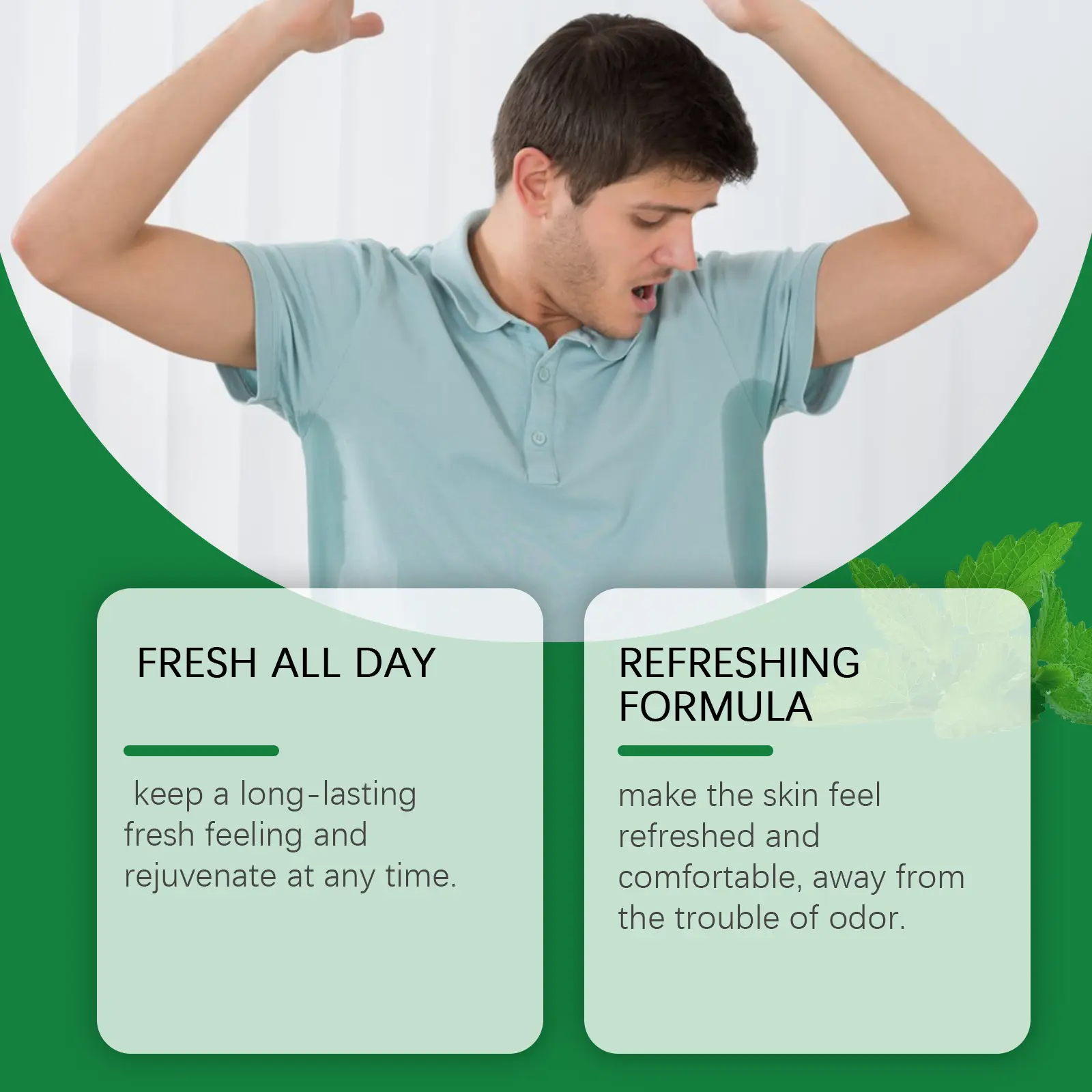 Mint Body Deodorant Stick Eliminate Underarm Smell Remove Odor Control Sweating Persistent Aroma Refreshing Antiperspirant Stick