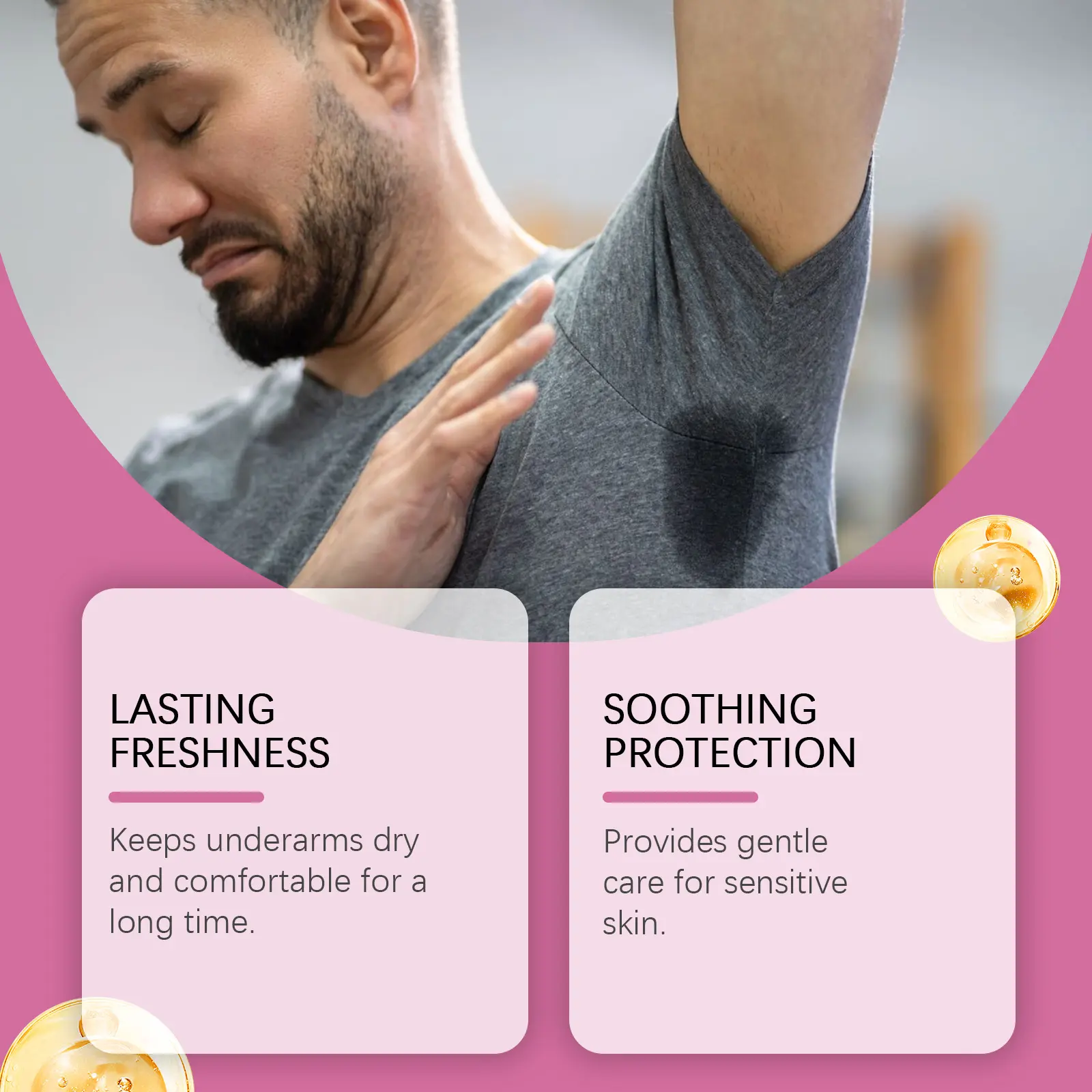 Underarm Antiperspirant Stick Eliminate Odor Anti Sweat Remove Smell Lasting Fragrance Refreshing Charming Peach Deodorant Stick
