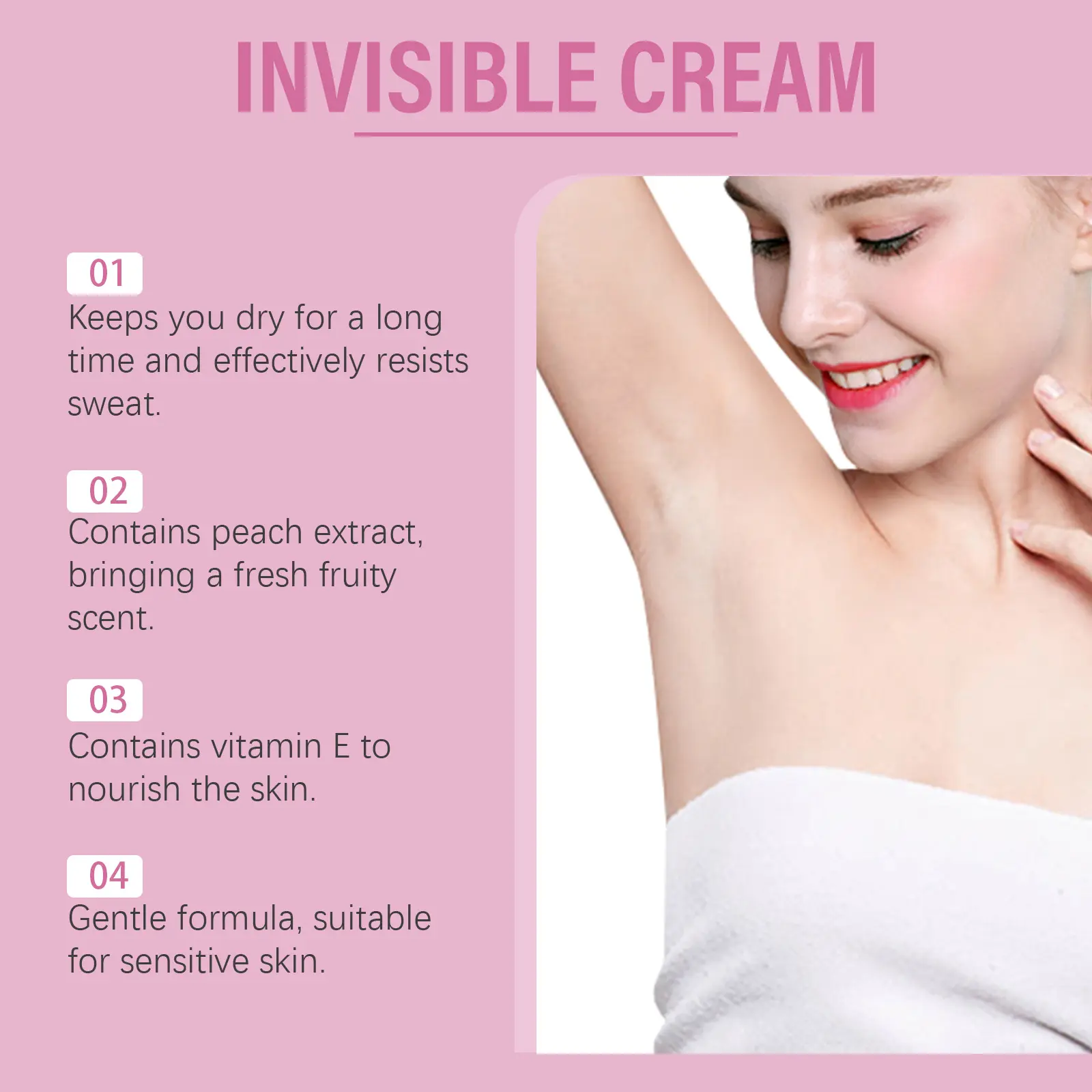 Underarm Antiperspirant Stick Eliminate Odor Anti Sweat Remove Smell Lasting Fragrance Refreshing Charming Peach Deodorant Stick