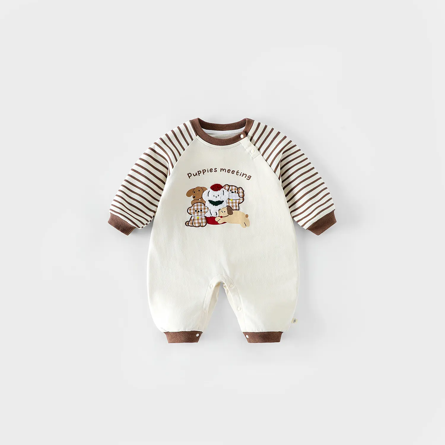 Baby Super Cute Jumpsuit 2025 New Autumn Newborn One Year Old Clothes Baby Embroidery Cartoon Korean Version Crawling Suit