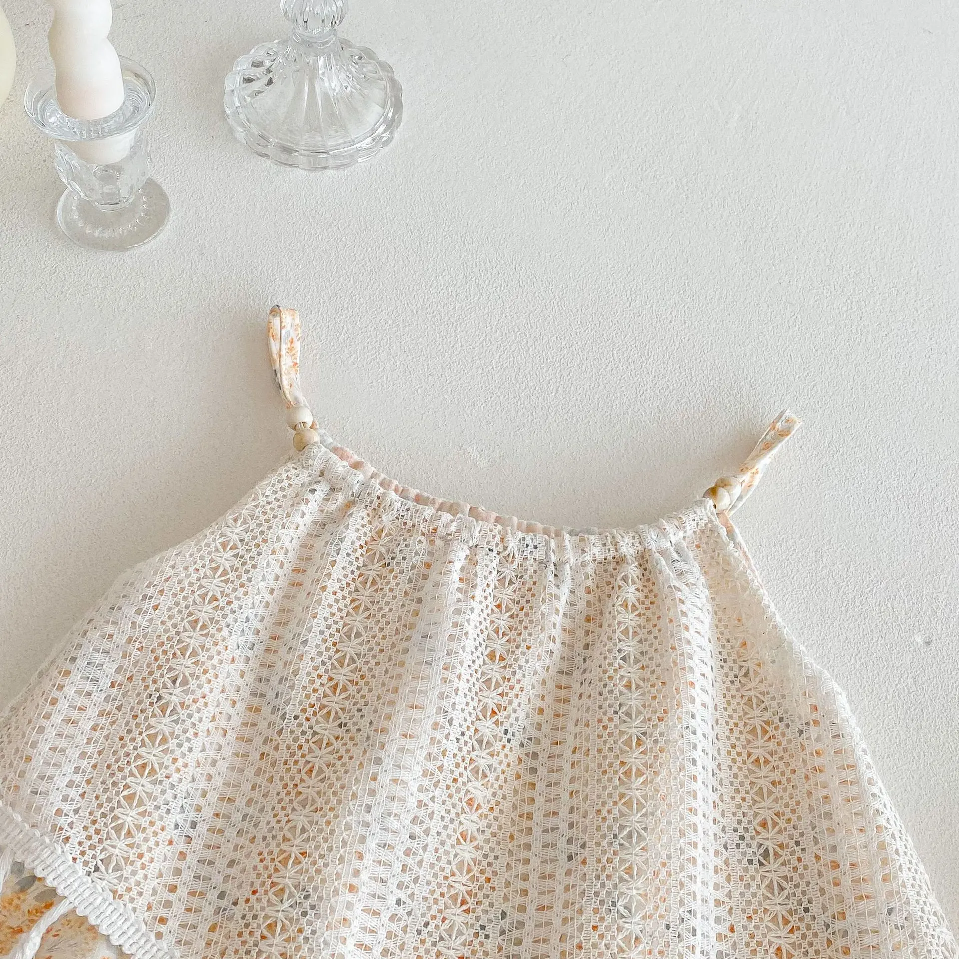 Girls' Korean Version Camisole Dress 2025 New Summer Baby Stylish Lace Princess Dress Trendy Children's Floral Dress