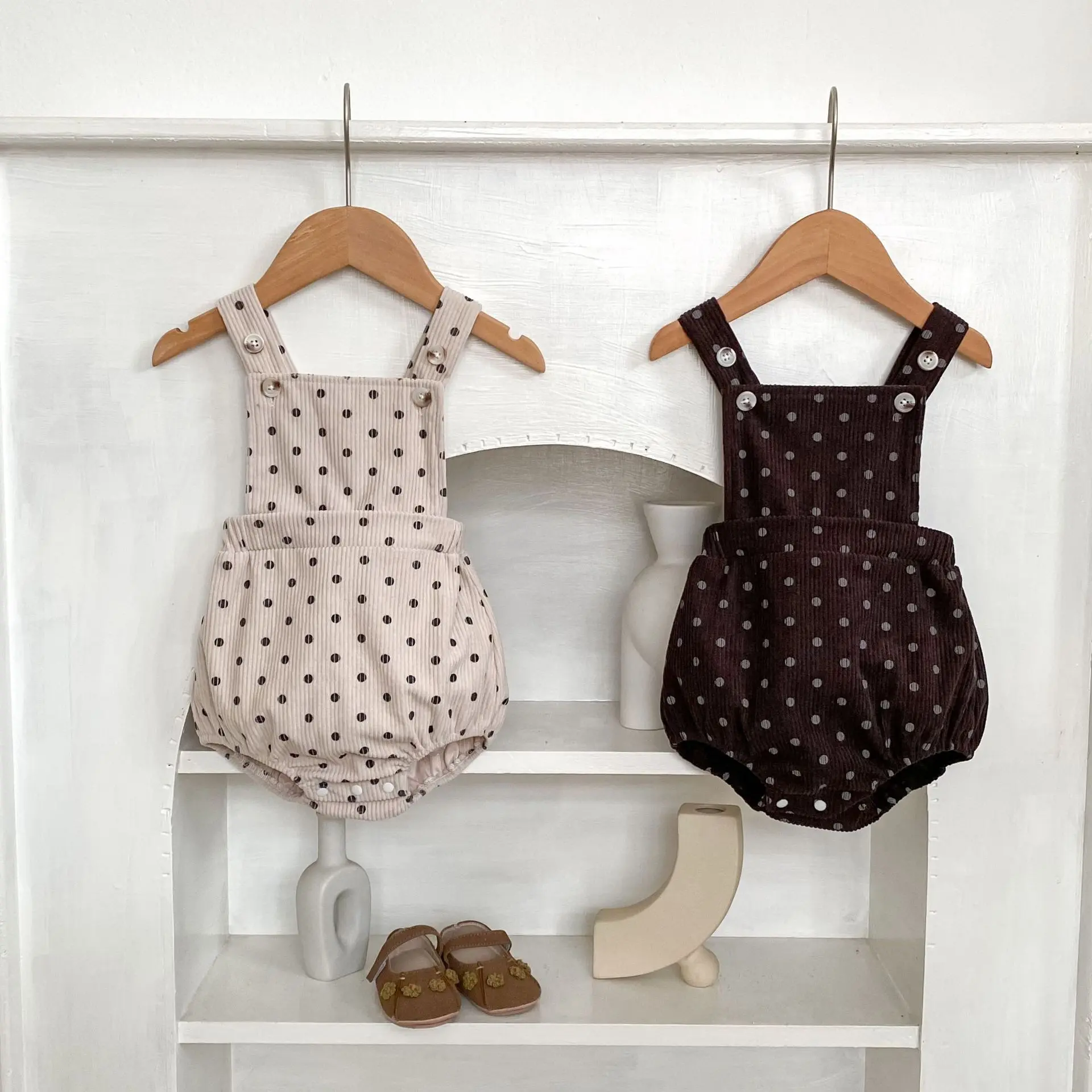 2025 New Autumn Ins Baby Cute Printed Strap for Boys and Girls Romper Jumpsuit and Climbing Suit