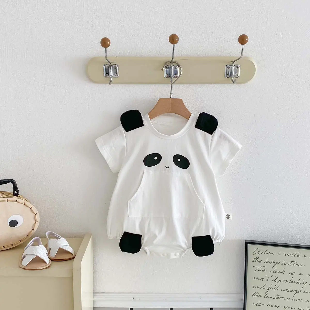 Children's Summer Clothes, Thin Panda Shaped Baby Jumpsuit, Super Cute for Boys and Girls