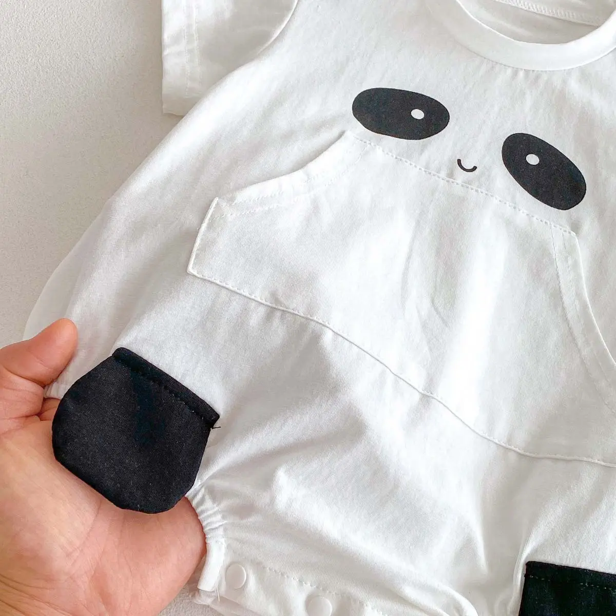 Children's Summer Clothes, Thin Panda Shaped Baby Jumpsuit, Super Cute for Boys and Girls