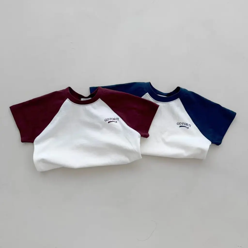 Ins Korean Version Patchwork Sleeve Men's and Women's Versatile Fashion T-shirt+shorts Letter Meteor Pattern Short Sleeved Set
