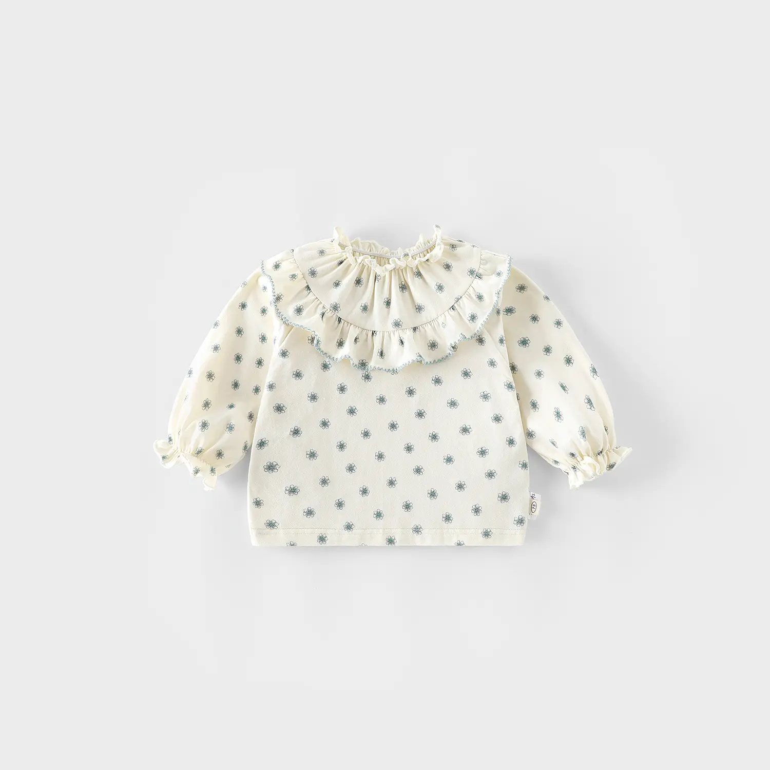 Baby Solid Color Crawling Suit 2025 New Autumn Female Baby Western-style Korean Version Skirt Crawling Girl Floral Bottom Shirt