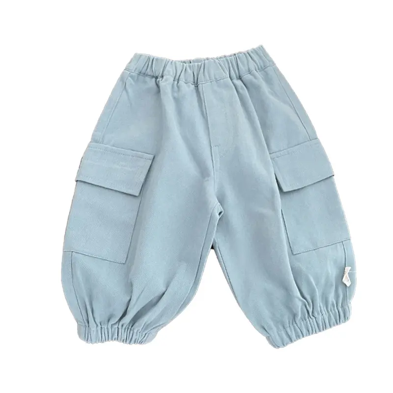Boys' Pants for Spring, Summer, and Autumn 2025, New Mosquito Resistant Pants in Solid Color, Comfortable for Babies