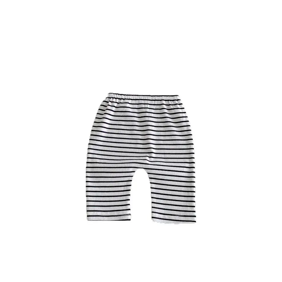 Ins Korean Baby Boys and Girls Summer Striped Comfortable and Versatile Western Style Large PP Pants with Seven Leg Bottom