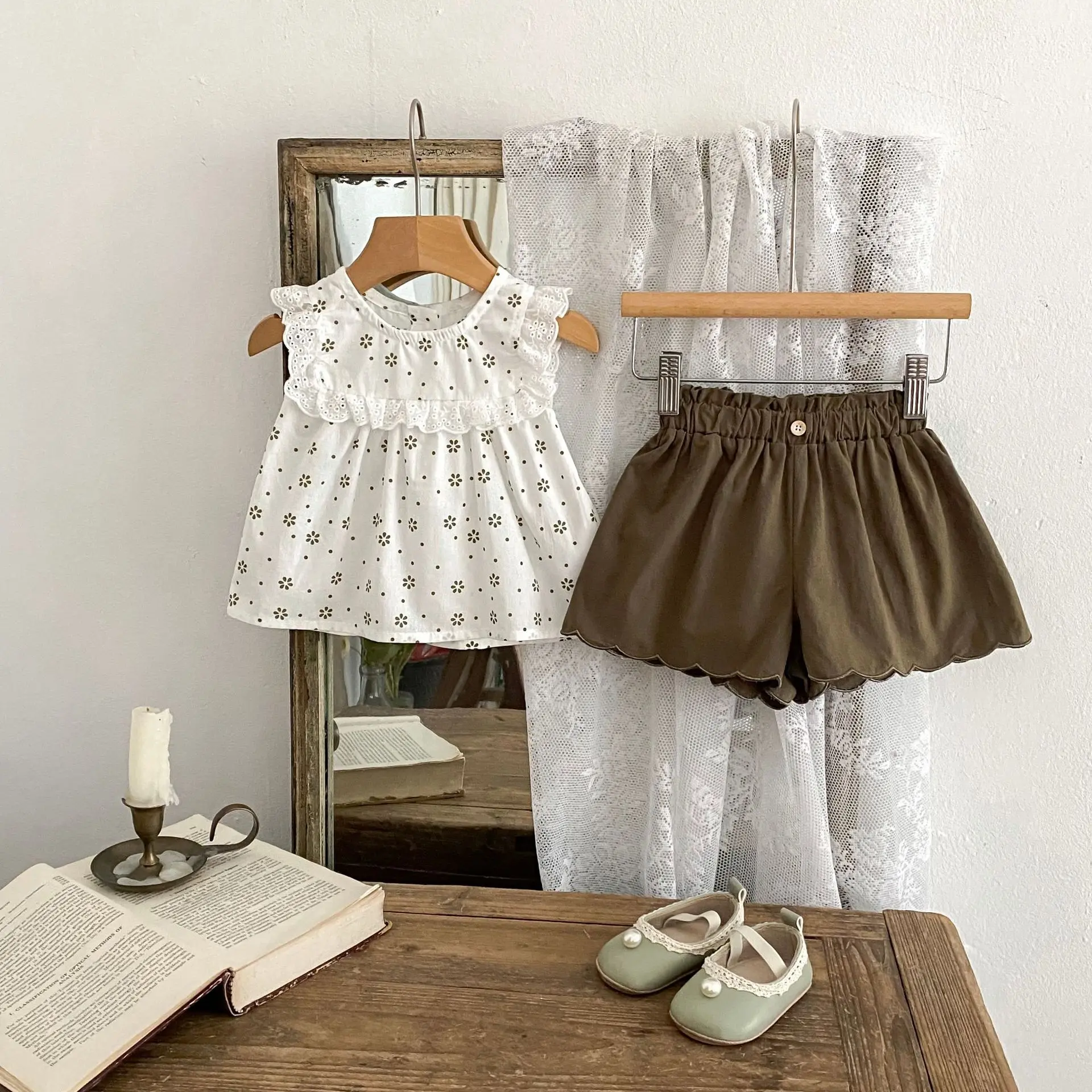 Baby Clothes Summer Set 2025 Stylish New Super Cute Summer Dress Girl Baby Sleeveless Top Pants Two Piece Set