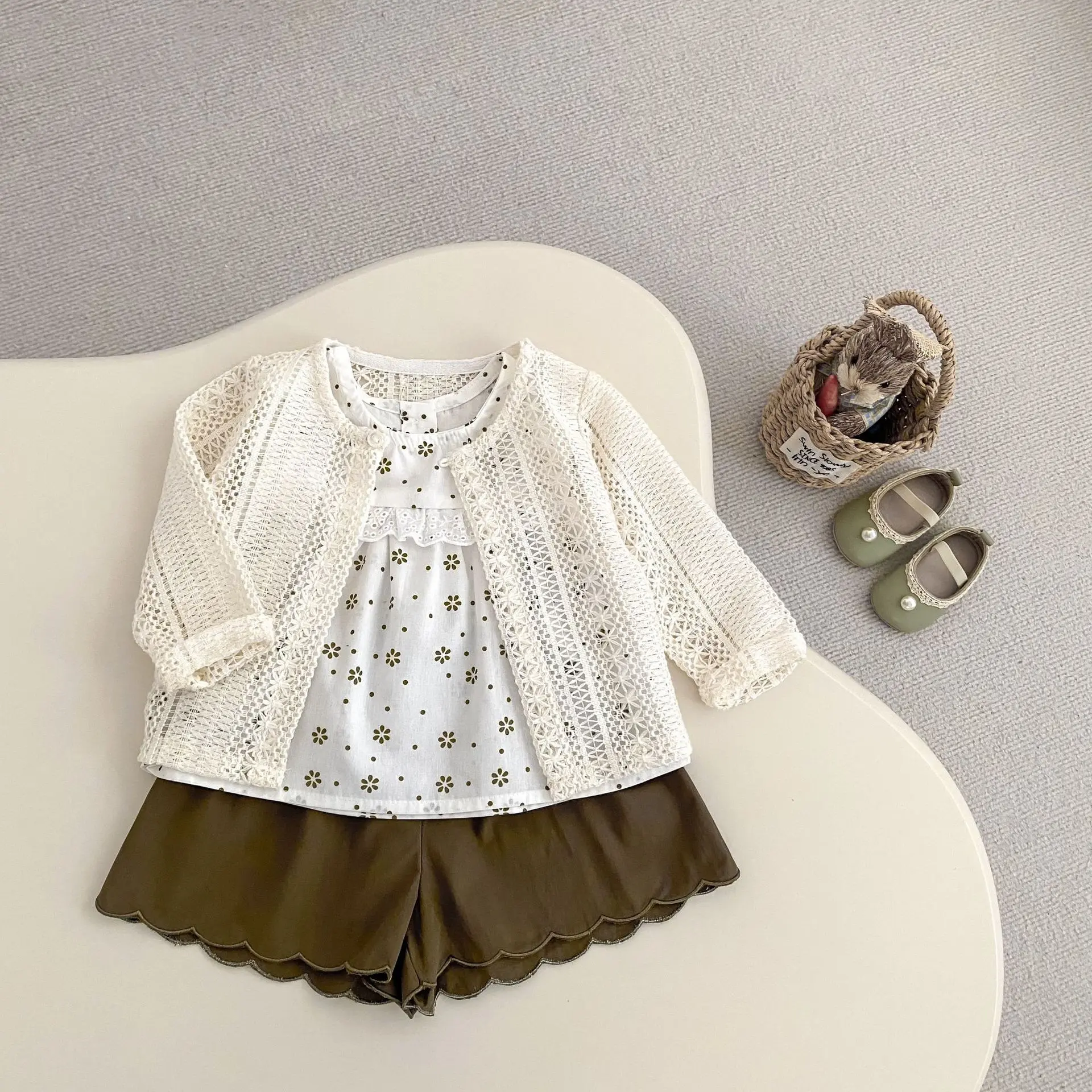 Baby Clothes Summer Set 2025 Stylish New Super Cute Summer Dress Girl Baby Sleeveless Top Pants Two Piece Set