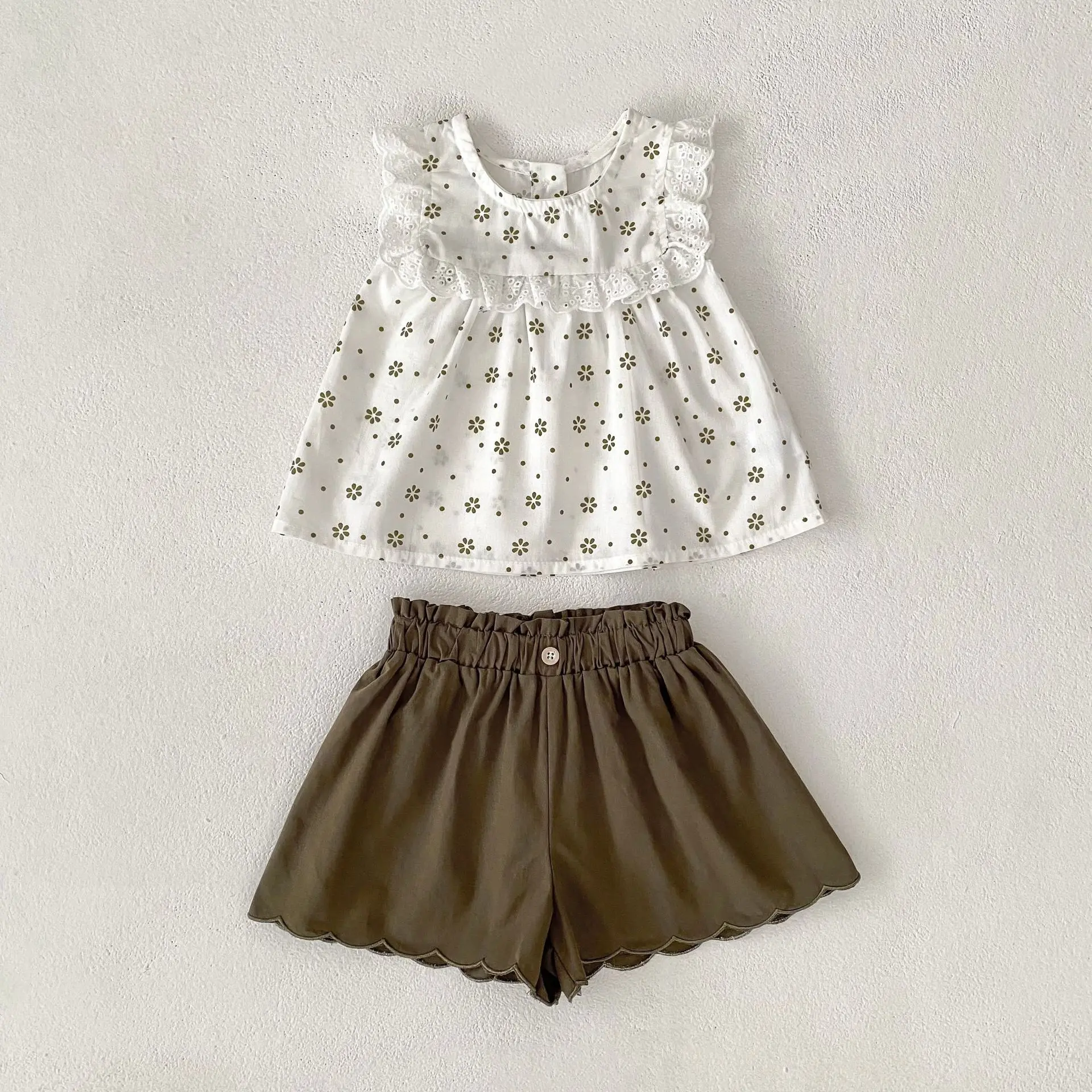 Baby Clothes Summer Set 2025 Stylish New Super Cute Summer Dress Girl Baby Sleeveless Top Pants Two Piece Set