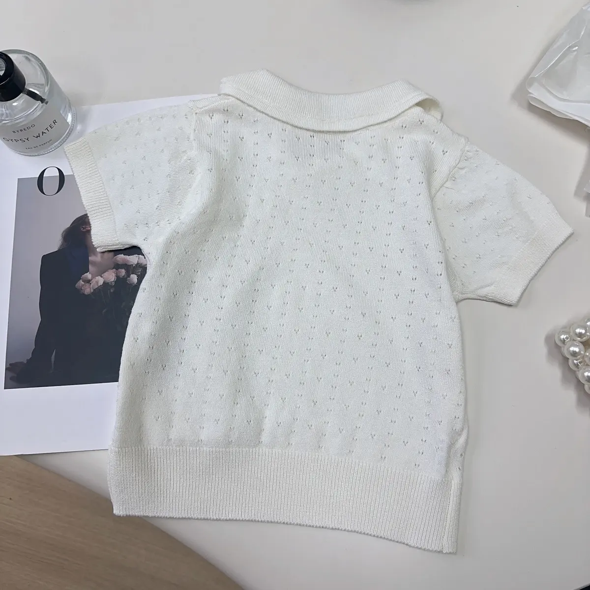 Girls' Knitted Sweater Tank Top Summer New Style Little Girls' Elegant Pleated 2025 Half Length Skirt Set