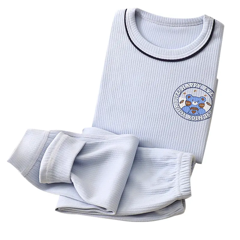 Autumn and Winter Children's Velvet A-class Autumn Clothes and Pants Set, Warm Underwear Set, Children's Home Clothes Set