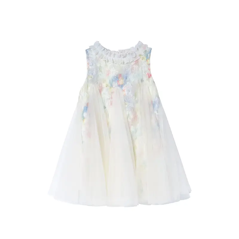 Girls' Dress Summer Dress 2025 New Fashionable Children's Mesh Vest Skirt Girls' Princess Skirt Internet Celebrity